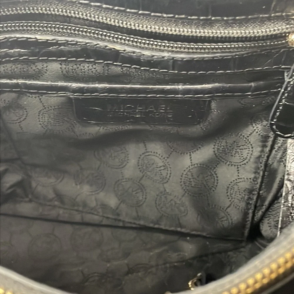 Michael Kors Dillon Large Croc Embossed Satchel